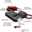 Schumacher Electric 12V Lithium Jump Starter & Power Pack - Portable 1000A Battery Jumper with 10W Wireless Charging, USBA/USBC Fast Charging & Multi-Mode LED Flashlight - 4-in-1 SL1672