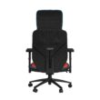 Picket House Furnishings Set of Salzburg Black and Red Contemporary Ergonomic Adjustable Height Swivel Upholstered Gaming Chair