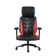 Picket House Furnishings Set of Salzburg Black and Red Contemporary Ergonomic Adjustable Height Swivel Upholstered Gaming Chair