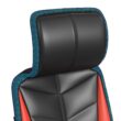 Picket House Furnishings Set of Salzburg Black and Red Contemporary Ergonomic Adjustable Height Swivel Upholstered Gaming Chair