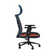 Picket House Furnishings Set of Salzburg Black and Red Contemporary Ergonomic Adjustable Height Swivel Upholstered Gaming Chair