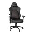 Flash Furniture Falco Ergonomic High Back Adjustable Gaming Chair with 4D Armrests; Headrest Pillow; and Adjustable Lumbar Support; Black with Red Stitching
