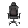 Flash Furniture Falco Ergonomic High Back Adjustable Gaming Chair with 4D Armrests; Headrest Pillow; and Adjustable Lumbar Support; Black with Red Stitching