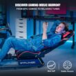 GTPLAYER Red Video Racing Simulator Cockpit with Seat and Bluetooth Speakers Sim Racing Cockpit AB Box