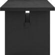 Nathan James Briggs Modern Dining Table for 6, Small Rectangle, 6-Person Black, Solid Wood in Black Oak