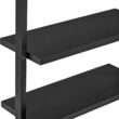 Nathan James Beacon Bohemian 5 Tier Bookshelf, Wall Mounted Bookcase, Solid Wood Bookshelf in Black Oak