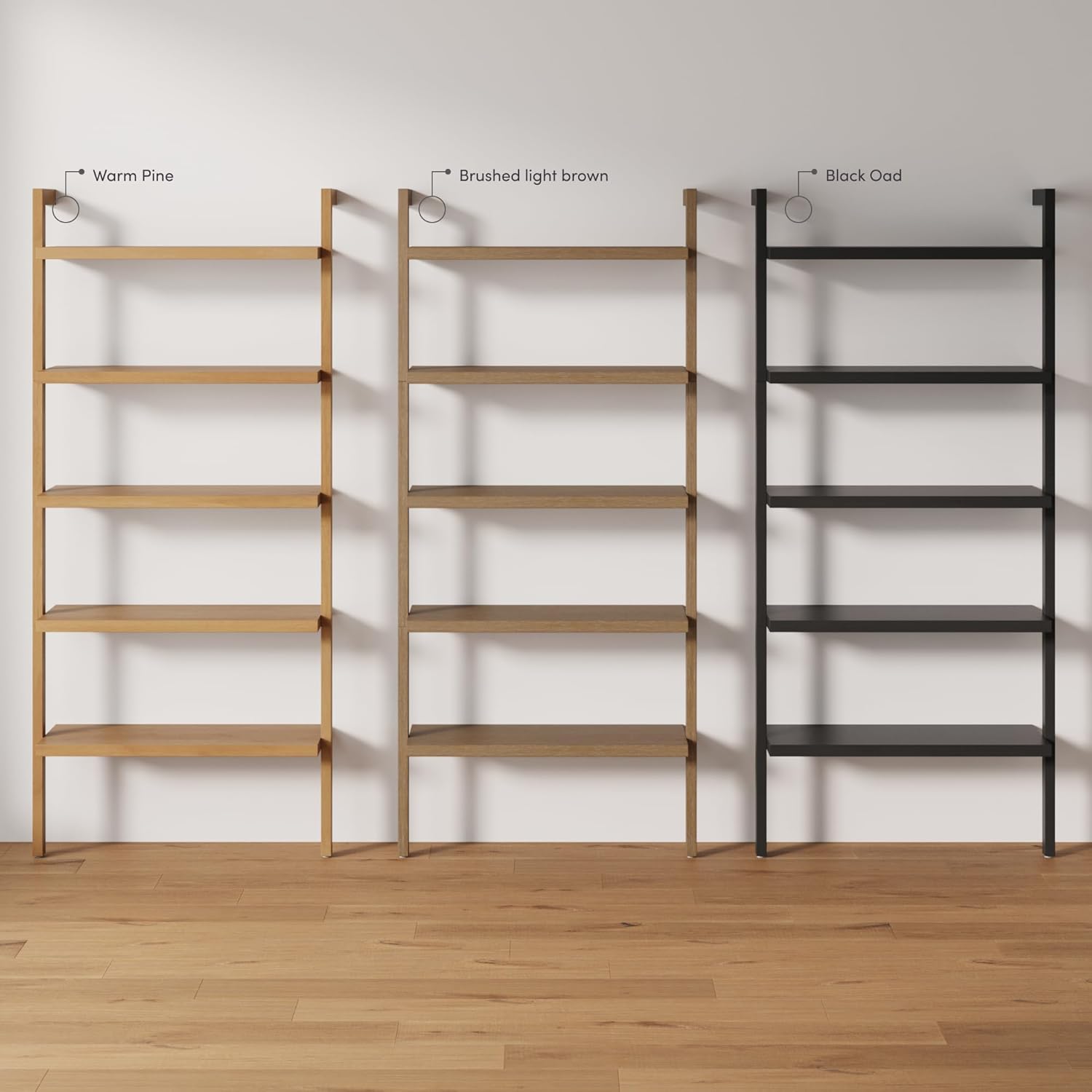Nathan James Beacon Bohemian 5 Tier Bookshelf, Wall Mounted Bookcase, Solid Wood Bookshelf in Warm Pine Nathan James Beacon Bohemian 5 Tier Bookshelf, Wall Mounted Bookcase, Solid Wood Bookshelf in Warm Pine