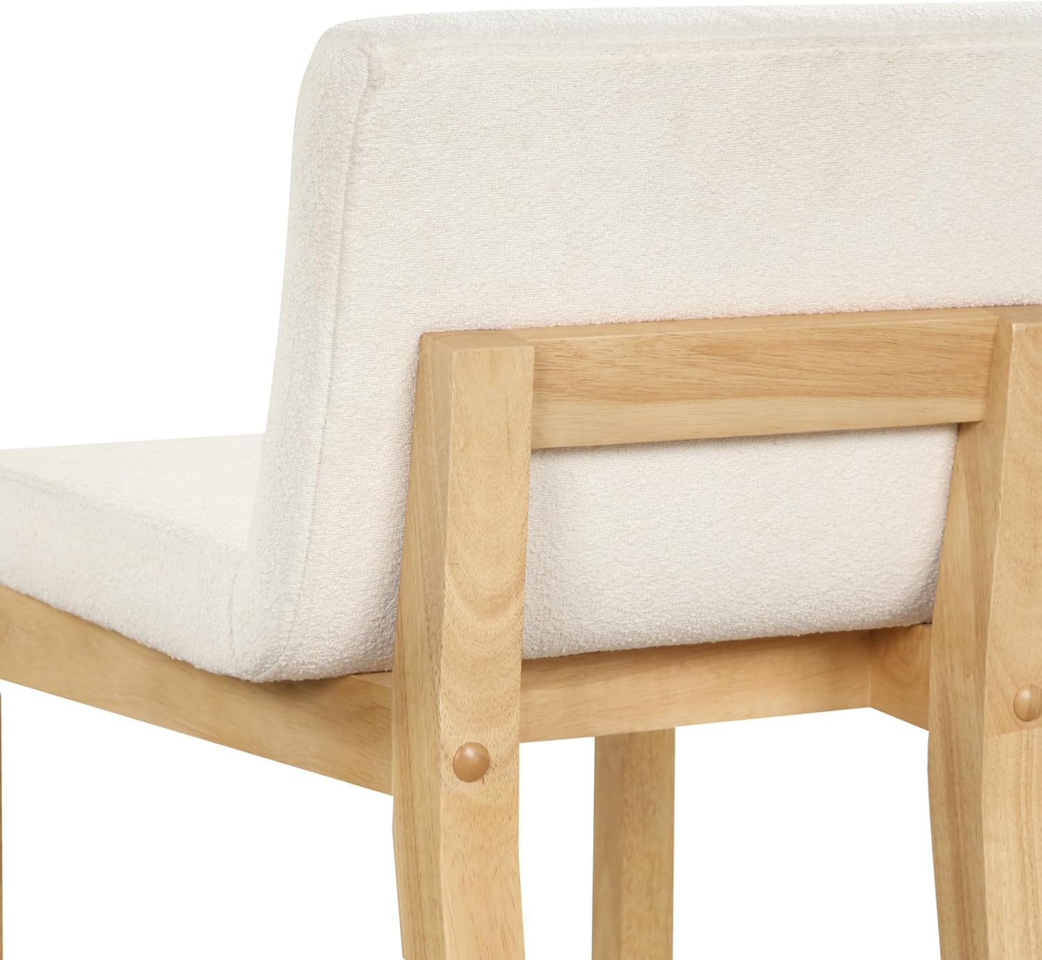 Nathan James Gracie Modern Counter Height Bar Stool with Back, Counter Stool Upholstered Chair with Natural Textured Linen and Brushed Wooden Legs, Cream Boucle/Light Brown Nathan James Gracie Modern Counter Height Bar Stool with Back, Counter Stool Upholstered Chair with Natural Textured Linen and Brushed Wooden Legs, Cream Boucle/Light Brown