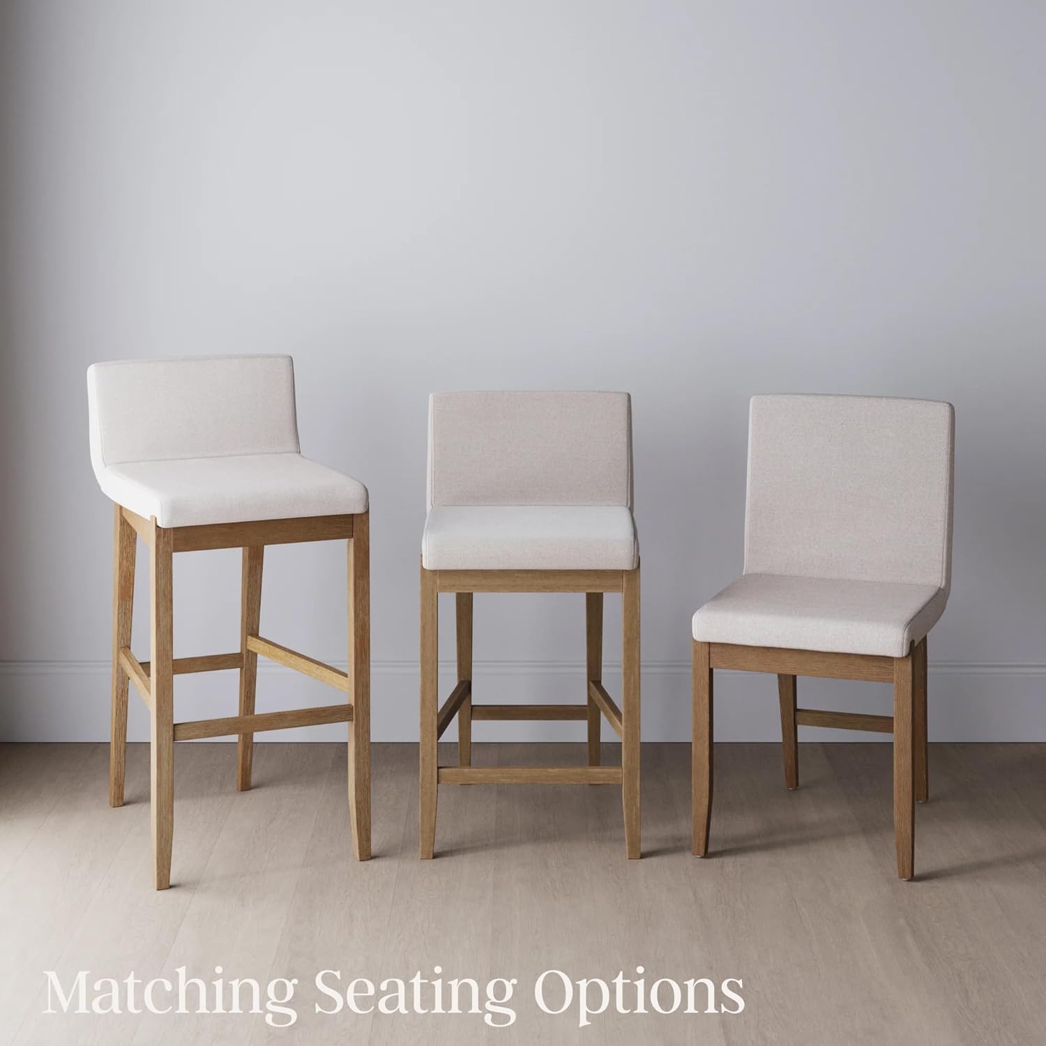 Nathan James Gracie Modern Bar Stool with Back, Cushioned Bar Height Stool with Natural Flax Upholstery and Brushed Wooden Legs, Natural Flax/Brown Nathan James Gracie Modern Bar Stool with Back, Cushioned Bar Height Stool with Natural Flax Upholstery and Brushed Wooden Legs, Natural Flax/Brown