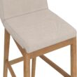 Nathan James Gracie Modern Bar Stool with Back, Cushioned Bar Height Stool with Natural Flax Upholstery and Brushed Wooden Legs, Natural Flax/Brown Nathan James Gracie Modern Bar Stool with Back, Cushioned Bar Height Stool with Natural Flax Upholstery and Brushed Wooden Legs, Natural Flax/Brown