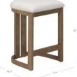 Nathan James Veya Modern Backless Bar Stool, Barrel Bar Stool with Boucle Upholstery and Solid Wood Legs, Light Brown Nathan James Veya Modern Backless Bar Stool, Barrel Bar Stool with Boucle Upholstery and Solid Wood Legs, Light Brown