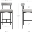 Nathan James Dahlia Counter Height Chair, Modern Barstool with Back, Mid-Century Metal Legs and Padded Cushion for Kitchen, Island and Bars, Light Grey/Black Nathan James Dahlia Counter Height Chair, Modern Barstool with Back, Mid-Century Metal Legs and Padded Cushion for Kitchen, Island and Bars, Light Grey/Black