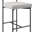 Nathan James Dahlia Counter Height Chair, Modern Barstool with Back, Mid-Century Metal Legs and Padded Cushion for Kitchen, Island and Bars, Light Grey/Black Nathan James Dahlia Counter Height Chair, Modern Barstool with Back, Mid-Century Metal Legs and Padded Cushion for Kitchen, Island and Bars, Light Grey/Black
