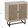 Nathan James Kova Accent Sideboard Storage Cabinet in Light Wood and Rattan with Metal Frame, Adjustable Shelves and Cane Doors, for Hallway, or Living Room, Light Oak/Cane/Black Nathan James Kova Accent Sideboard Storage Cabinet in Light Wood and Rattan with Metal Frame, Adjustable Shelves and Cane Doors, for Hallway, or Living Room, Light Oak/Cane/Black