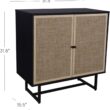 Nathan James Kova Rattan Wood Accent Sideboard Storage Cabinet with Matte Metal Frame, Adjustable Interior Shelves and Cane Doors, for Hallway, Entryway or Living Room, Black Oak/Cane Nathan James Kova Rattan Wood Accent Sideboard Storage Cabinet with Matte Metal Frame, Adjustable Interior Shelves and Cane Doors, for Hallway, Entryway or Living Room, Black Oak/Cane