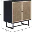 Nathan James Kova Rattan Wood Accent Sideboard Storage Cabinet with Matte Metal Frame, Adjustable Interior Shelves and Cane Doors, for Hallway, Entryway or Living Room, Black Oak/Cane Nathan James Kova Rattan Wood Accent Sideboard Storage Cabinet with Matte Metal Frame, Adjustable Interior Shelves and Cane Doors, for Hallway, Entryway or Living Room, Black Oak/Cane