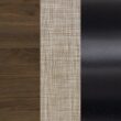 Nathan James Kova Bohemian Rattan Accent Sideboard Storage Cabinet, with Doors and Matte Black Legs, Dark Brown/Black