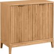 Nathan James Jasper Wood Modern Sideboard Accent Storage Cabinet with Fluted Doors, for Kitchen or Living Room, Warm Pine
