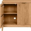 Nathan James Jasper Wood Modern Sideboard Accent Storage Cabinet with Fluted Doors, for Kitchen or Living Room, Warm Pine