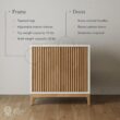Nathan James Jasper Modern Sideboard, Kitchen Storage Cabinet with Fluted Doors, Accent Storage for Kitchen or Living Room, White/Warm Pine