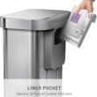 simplehuman 55 Liter / 14.5 Gallon Rectangular Hands-Free Kitchen Step Trash Can with Soft-Close Lid, Brushed Stainless Steel simplehuman 55 Liter / 14.5 Gallon Rectangular Hands-Free Kitchen Step Trash Can with Soft-Close Lid, Brushed Stainless Steel