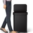 simplehuman 55L Liner Rim Rectangular Step Can, Matte Black