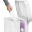 simplehuman Kitchen Trash Can with Lid, Touchless Waste Bin, Large 45 Liter, Rectangular, White Stainless Steel simplehuman Kitchen Trash Can with Lid, Touchless Waste Bin, Large 45 Liter, Rectangular, White Stainless Steel