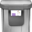 simplehuman Kitchen Trash Can with Lid, Touchless Waste Bin, Large 45 Liter, Rectangular, White Stainless Steel simplehuman Kitchen Trash Can with Lid, Touchless Waste Bin, Large 45 Liter, Rectangular, White Stainless Steel