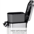 simplehuman 35 Liter, 40 lb / 18.1 kg X-Large Pet Food Storage Container for Dog Food, Cat Food, and Bird Feed, Brushed Stainless Steel