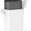 simplehuman 35 Liter, 40 lb / 18.1 kg X-Large Pet Food Storage Container for Dog Food, Cat Food, and Bird Feed, White