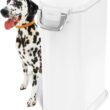 simplehuman 35 Liter, 40 lb / 18.1 kg X-Large Pet Food Storage Container for Dog Food, Cat Food, and Bird Feed, White
