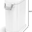 simplehuman 30 Liter, 32 lb / 14.5 kg Large Pet Food Storage Container for Dog Food, Cat Food, and Bird Feed, White