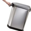 simplehuman 30 Liter, 32 lb / 14.5 kg Large Pet Food Storage Container for Dog Food, Cat Food, and Bird Feed, Brushed Stainless Steel
