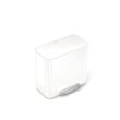simplehuman 15L Mini Recycler Step Can, Dual Compartment Trash Can for Hotel, Offices and Small Spaces, White Steel