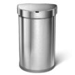 simplehuman 45 Liter / 12 Gallon Semi-Round Automatic Sensor Trash Can, Brushed Stainless Steel simplehuman 45 Liter / 12 Gallon Semi-Round Automatic Sensor Trash Can, Brushed Stainless Steel