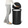 simplehuman 45L semi-Round Sensor can, Matte Black Steel simplehuman 45L semi-Round Sensor can, Matte Black Steel