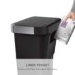 simplehuman 45 Liter / 12 Gallon Rectangular Kitchen Step Trash Can with Soft-Close Lid, Black Plastic simplehuman 45 Liter / 12 Gallon Rectangular Kitchen Step Trash Can with Soft-Close Lid, Black Plastic