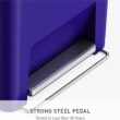 simplehuman Hybrid Step Can, 45 Liter / 12 Gallon Rectangular Kitchen Trash Can, Wide Stable Base with Long-Lasting Steel Pedal, Neat and Secure Liner Rim with Built-in Liner Pocket, Indigo Plastic
