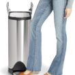 simplehuman 45 Liter / 11.9 Gallon Butterfly Lid Kitchen Step Trash Can, Brushed Stainless Steel simplehuman 45 Liter / 11.9 Gallon Butterfly Lid Kitchen Step Trash Can, Brushed Stainless Steel