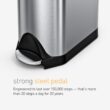 simplehuman 45 Liter / 11.9 Gallon Butterfly Lid Kitchen Step Trash Can, Brushed Stainless Steel simplehuman 45 Liter / 11.9 Gallon Butterfly Lid Kitchen Step Trash Can, Brushed Stainless Steel