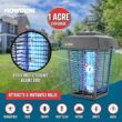 Flowtron Bug Zapper, 1 Acre of Outdoor Coverage with Powerful 40W Bulb & 5600V Instant Killing Grid, Electric Insect, Fly & Mosquito Zapper, Made in The USA - Grey Color