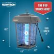 Flowtron Bug Zapper, 1 Acre of Outdoor Coverage with Powerful 40W Bulb & 5600V Instant Killing Grid, Electric Insect, Fly & Mosquito Zapper, Made in The USA - Grey Color