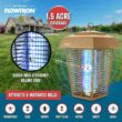 Flowtron Bug Zapper, 1-1/2 Acre of Outdoor Coverage with Powerful 80W Bulb & 5600V Instant Killing Grid, Electric Insect, Fly & Mosquito Zapper, Made in The USA, UL Certified - Tan Color