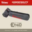 Eskimo Electric Auger Carry Bag, E40 Compatible, Gray, Carry Handle, Extension Pocket, Durable Construction, Storage Pockets, 46078