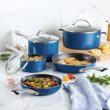 Farberware Style 10-Piece Aluminum Nonstick Cookware Set with Lids in Blue 13578