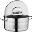 Korkmaz Astra2 Stainless Steel Pot, High-Performance Multi-Purpose Cookware with Lid, 15.85 Quart