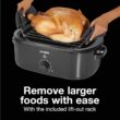 Proctor Silex 24-Pound Electric Roaster Oven with Variable Temperature Control, Self-Basting Lid & Removable Pan, 18 Quart, Black (32211)