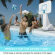 Dunn-Rite PoolSport Swimming Pool Basketball Hoop w/Ball, Base, & 13.5 Inch Stainless Steel Rim for Adults & Kids, Choose Basketball or Volleyball Combo