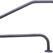 Saftron RTD-448-GG 4 Bend Swimming Pool Mounted Polymer Handrail, Graphite Gray