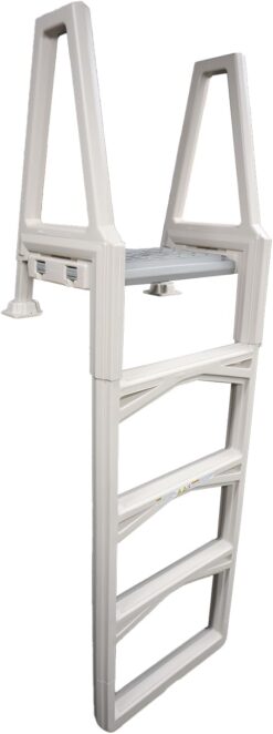 Confer Plastics 635-52X Sturdy Above Ground in-Pool Swimming Pool Ladder for Decks Adjustable from 46"-56"